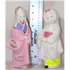 Image 1 : PAIR OF JAPANESE FIGURES FROM HAKATA JAPAN
