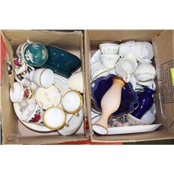 TWO BOXES OF ASSORTED CHINA INCL. MYOTTS
