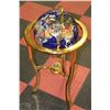 Image 1 : PRECIOUS STONE INLAY GLOBE WITH COMPASS
