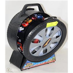 HOT WHEELS WHEEL CASE WITH 25+ CARS