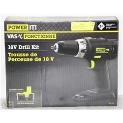 18V CORDLESS DRILL WITH BATTERY & CHARGER