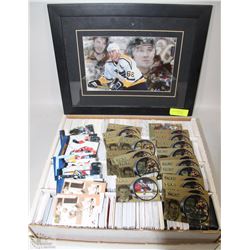 OVER 3000 ASSORTED HOCKEY CARDS AND FRAMED