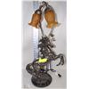Image 1 : BRASS BRONCO LAMP WITH AMBER LIGHTS 27" TALL