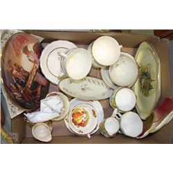 FLAT OF MIXED CHINA MADE IN ENGLAND; AVON COTTTAGE