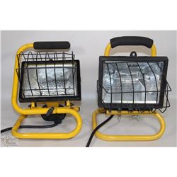 2 HALOGEN WORK LIGHTS
