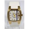 Image 1 : NEW DIESEL 37MM WHITE FACE UNISEX WATCH WHITE BAND