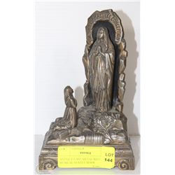 ANTIQUE CAST METAL RELIGIOUS MUSICAL STATUE MADE