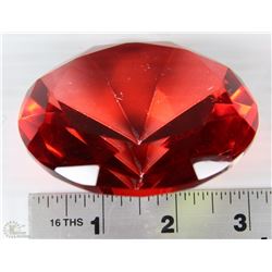 DIAMOND CUT REPLICA RUBY PAPER WEIGHT