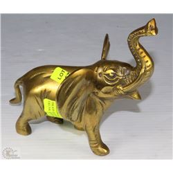 BRASS ELEPHANT ORNAMENT WITH TRUNK UP FOR GOOD