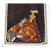 Image 1 : TWO AMBER PENDANTS