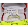 Image 1 : #15)FIRE OPAL 6MM & CZ  RING .925 SILVER SIZE 9
