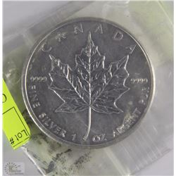 CANADIAN MAPLE LEAF .9999 FINE SILVER COIN