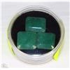 Image 1 : #6-NATURAL ENHANCED EMERALD GEMSTONE - 3-PIECES