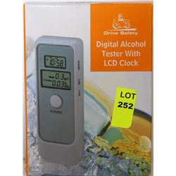 NEW DIGITAL ALCOHOL BREATH TESTER WITH CLOCK