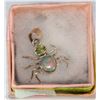 Image 1 : AMMOLITE & PERIDOT 925 STAMPED SPIDER PENDANT