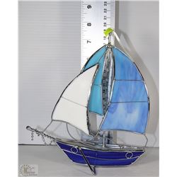 STAINED GLASS SAILBOAT