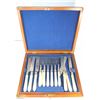 Image 1 : SILVER FLATWARE SET WITH IVORY HANDLES