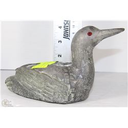 SOAPSTONE LOON ARTIST INITIALED