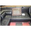 Image 2 : NEW LARGE BLACK LEATHERETTE LIFT BACK SECTIONAL
