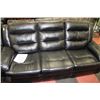 Image 2 : NEW BLAKE BLACK LEATHERETTE RECLINING SOFA AND