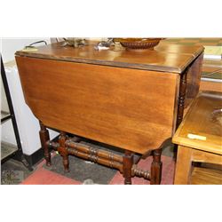 DROP LEAF WALNUT DINING TABLE