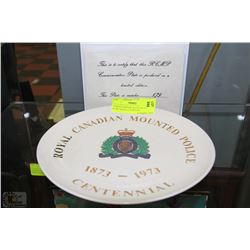 LIMITED EDITION 100 YEAR RCMP PLATE #179 W/COA