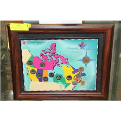 FRAMED RCM CANADA 125 ANNIVERSARY COIN SET