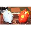 Image 1 : BLUE AND RED CERAMIC PIGGY BANKS