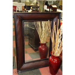 LARGE FRAMED WALL HANGING MIRROR - 37.5" X 49.5"