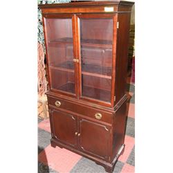 MAHOGANY 2 DOOR CHINA CABINET
