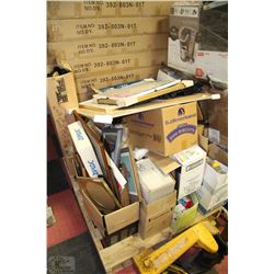 PALLET OF CAR PARTS FOR THE CLASSIC CAR ENTHUSIAST