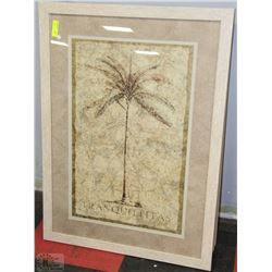 TRANQUILLITAS FRAMED TREE PICTURE.32"X43"