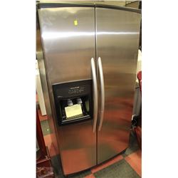 STAINLESS STEEL KITCHENAIDE SIDE BY SIDE FRIDGE W/