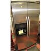 Image 1 : STAINLESS STEEL KITCHENAIDE SIDE BY SIDE FRIDGE W/