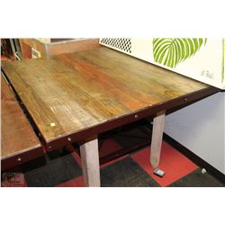 NEW RUSTIC WOOD BAR TABLE-52"X52"