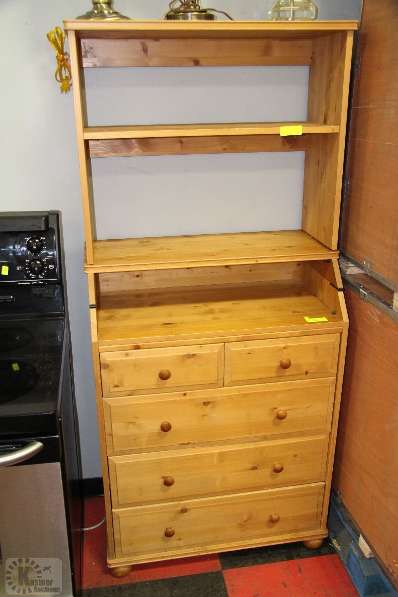 Pine Convertible Bookshelf Dresser Change Table
