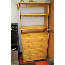 PINE CONVERTIBLE BOOKSHELF/DRESSER/CHANGE TABLE