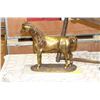 Image 1 : SOLID BRASS HORSE WITH MARBLE BASE