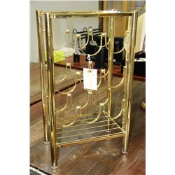 GLASS TOP WINE RACK (GLASS LIFTS OUT)