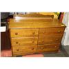 Image 1 : MAPLE 6 DRAWER DRESSER WITH MIRROR-45"X17"