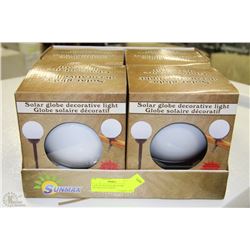 CASE OF 4PCS SOLAR GLOBE DECORATIVE LIGHTS