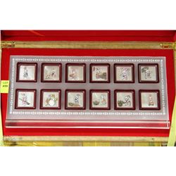 CASE OF YEAR OF THE RABBIT 12 MONTH COIN SETS
