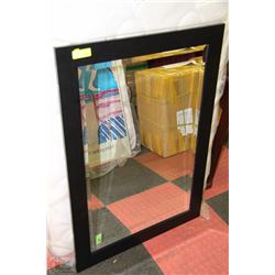 BLACK WOOD FRAMED MIRROR-29"X41"