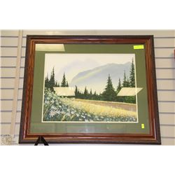 BERN SMITH WATERCOLOR FRAMED AND MATTED PRINT OF