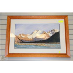 BERN SMITH WATERCOLOR FRAMED AND MATTED PRINT OF