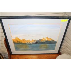 SIGNED WATERCOLOR PAINTING MATTED AND  FRAMED