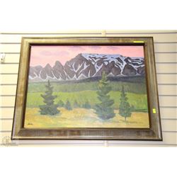 JACKS BEDER DAYS END OIL ON CANVAS BOARD FRAMED