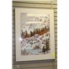 Image 1 : ELAINE FLEMING "ICEFIELDS #2" WATERCOLOR FRAMED