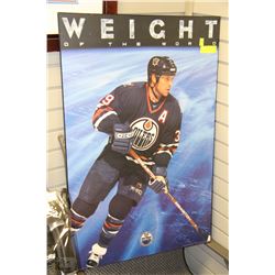 WEIGHT OF THE WORLD HOCKEY PICTURE 23" X 35"