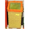 Image 1 : LARGE GREEN + ORANGE FASHION PLANTER 21"X13"X12"